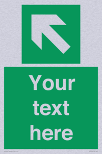 Custom Arrow Top Left Sign